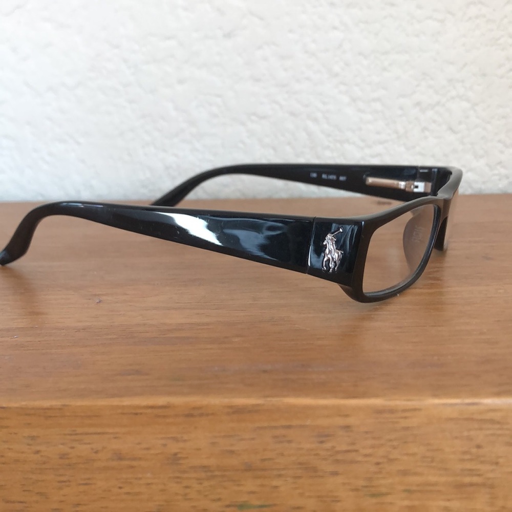 Polo Ralph Lauren Black Chrome Horse 130 1475 807 Eyeglasses